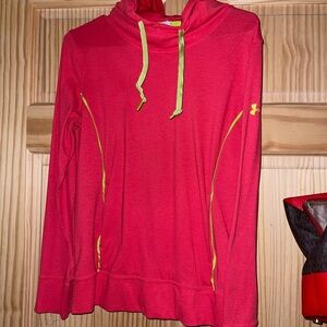 Under Armour Women's Vibrant Pink Hoodie with Lime Accents